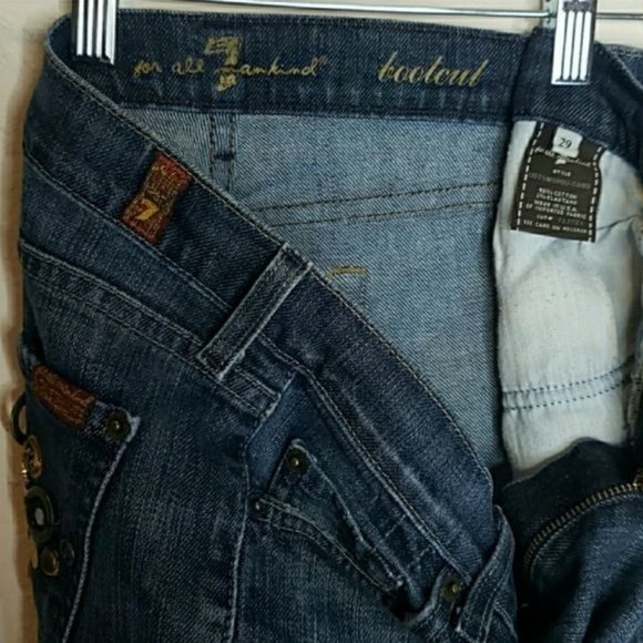 7 for all Mankind | Medallion pocket bootcut jeans size 29 - Picture 3 of 9